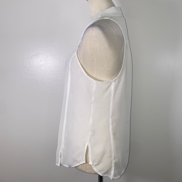 We the Free sleeveless sheer racerback button up blouse size S white - Picture 3 of 7